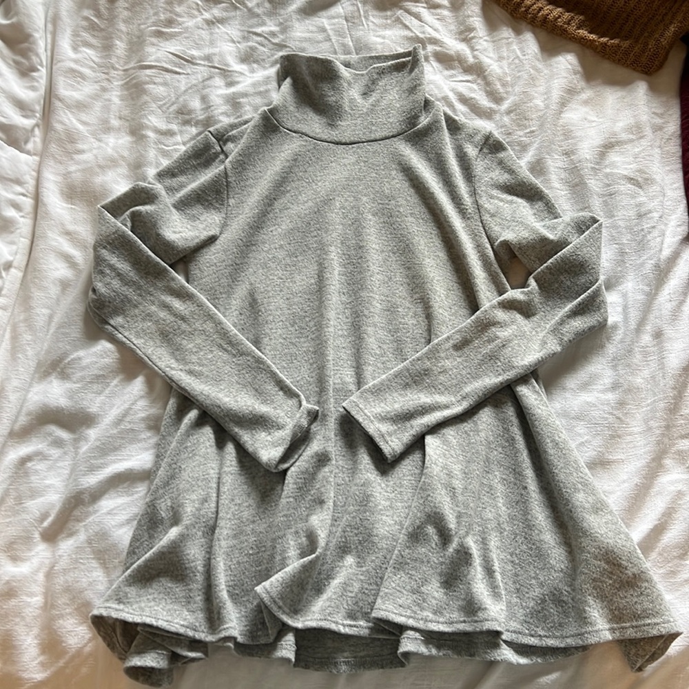 Grey turtle neck sweater
